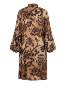 Kleid mit Blumenmuster - Braun – Bild 3