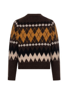 Pullover mit Norwegermuster – Braun/Multi – Bild 3