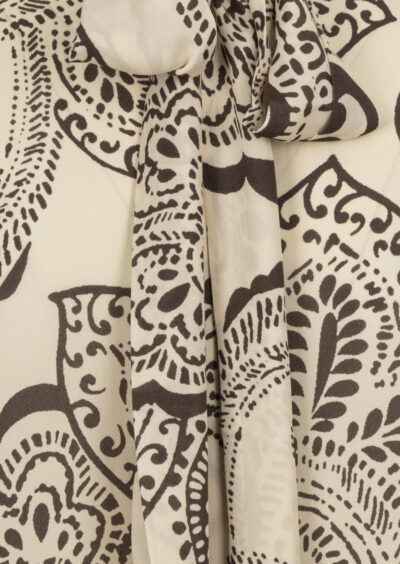 Schluppenbluse mit Paisleymuster  - Beige/Braun – Bild 3