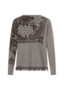 Strickpullover mit Paisleymuster - Grau/Braun – Bild 2