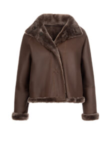 Wendejacke "Ariana" aus Lammfell- Braun – Bild 4