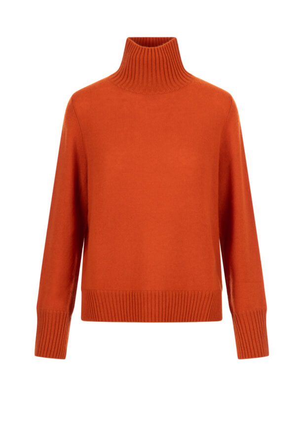 allude-pullover-stehkragen-kaschmir-orange-rot