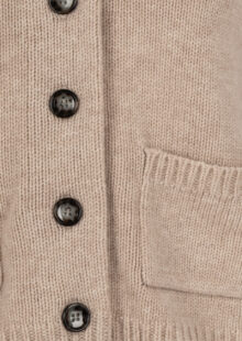 Strickweste aus Schurwolle und Kaschmir - Beige – Bild 3