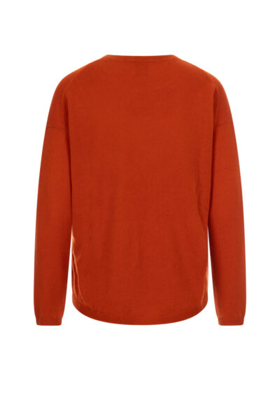 Kaschmirpullover - Orangerot – Bild 2