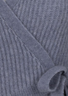 Strickweste "Artikfi" aus Kaschmir und Baumwolle- Blau – Bild 3