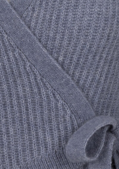 Strickweste "Artikfi" aus Kaschmir und Baumwolle- Blau – Bild 3