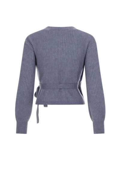 Strickweste "Artikfi" aus Kaschmir und Baumwolle- Blau – Bild 2