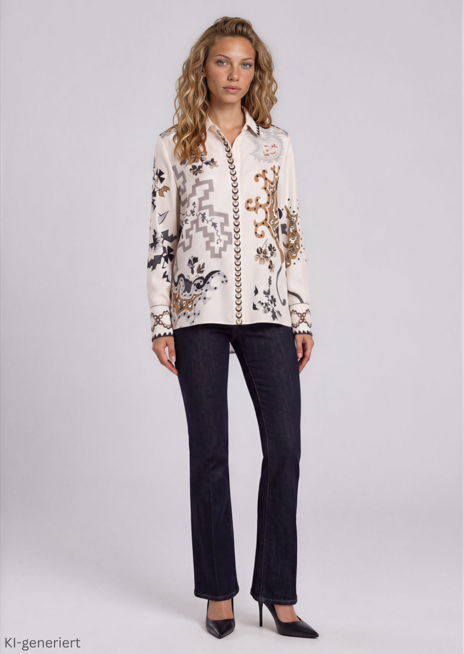 39488_18.model Seidenbluse - Weiß/Multi – Bild 1