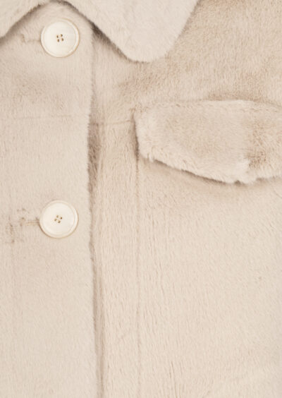 Fake-Fur-Jacke "Julia" - Cremeweiß – Bild 3