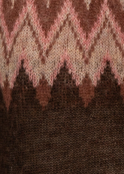 Pullover mit Norwegermuster - Braun/Rosa – Bild 3