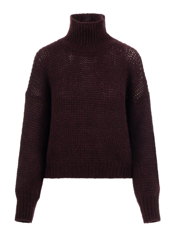 roberto-collina-pullover-grobstrick-weinrot