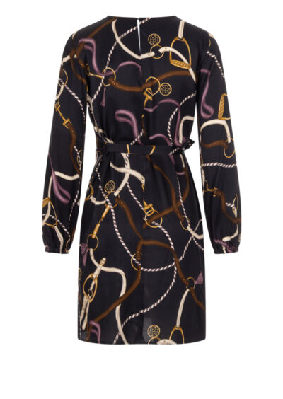 Minikleid aus Viskose - Dunkelblau/Multi – Bild 3