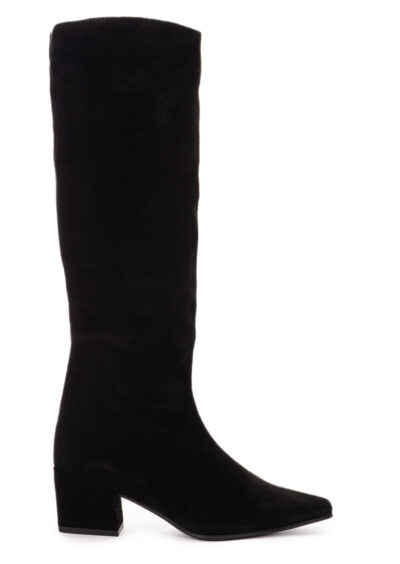 Veloursleder-Stiefel - Schwarz – Bild 2