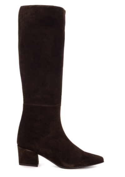 Veloursleder-Stiefel - Braun – Bild 2