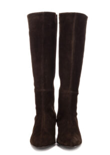 Veloursleder-Stiefel - Braun – Bild 4