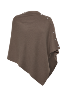 Poncho aus Wolle und Kaschmir - Taupe – Bild 2
