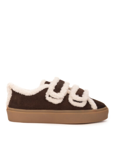 Sneakers "Velcro Low" - Dunkelbraun – Bild 2