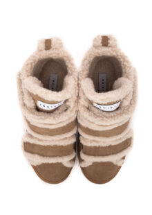 Boots "Velcro Wedge" - Beige – Bild 5