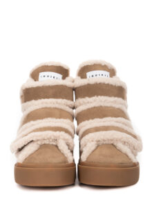 Boots "Velcro Wedge" - Beige – Bild 4