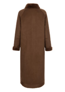 Fake-Fur Wendemantel "Shao" - Braun – Bild 3