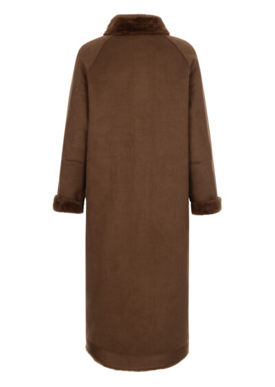 Fake-Fur Wendemantel "Shao" - Braun – Bild 3