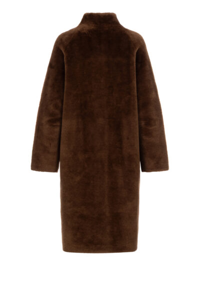 Fake-Fur Wendemantel "Shao" - Braun – Bild 5