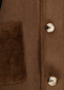 Fake-Fur Wendemantel "Shao" - Braun – Bild 4