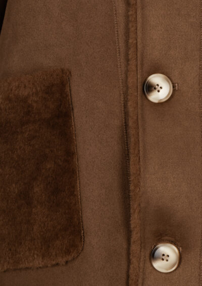 Fake-Fur Wendemantel "Shao" - Braun – Bild 4