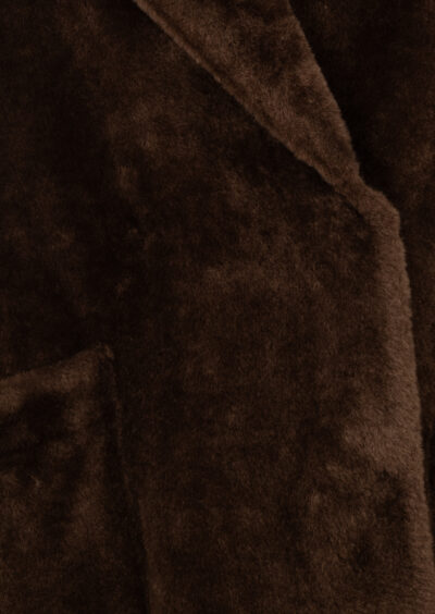 Fake-Fur Wendemantel "Shao" - Dunkelbraun – Bild 6