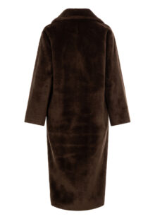 Fake-Fur Wendemantel "Shao" - Dunkelbraun – Bild 5