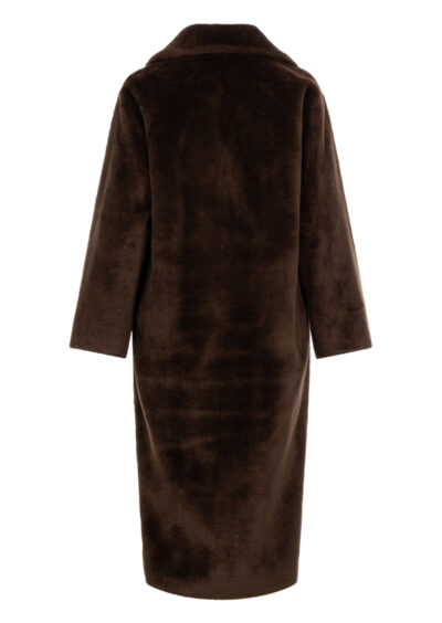 Fake-Fur Wendemantel "Shao" - Dunkelbraun – Bild 5