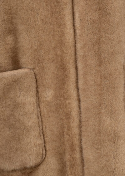 Fake-Fur Wendemantel "Mink" - Beige – Bild 6
