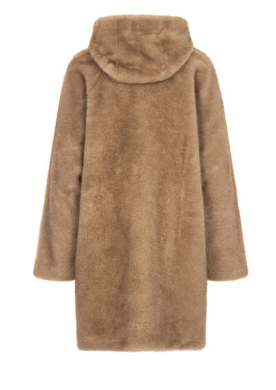 Fake-Fur Wendemantel "Mink" - Beige – Bild 5