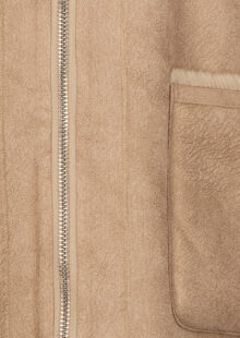 Fake-Fur Wendemantel "Mink" - Beige – Bild 4