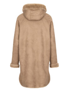 Fake-Fur Wendemantel "Mink" - Beige – Bild 3