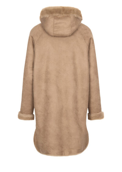 Fake-Fur Wendemantel "Mink" - Beige – Bild 3