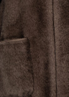 Fake-Fur Wendemantel "Mink" - Taupe – Bild 6