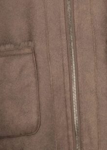 Fake-Fur Wendemantel "Mink" - Taupe – Bild 4