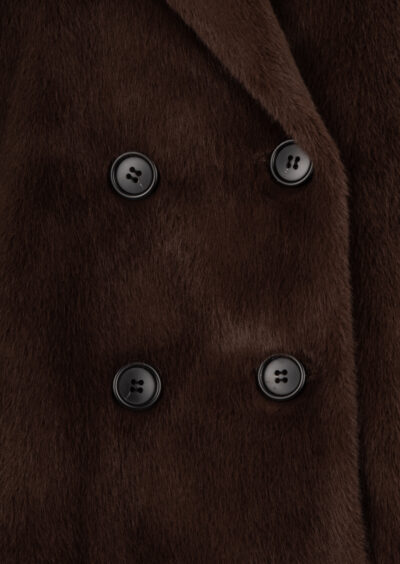 Fake-Fur Jacke "Mimi"- Braun/Leo – Bild 4