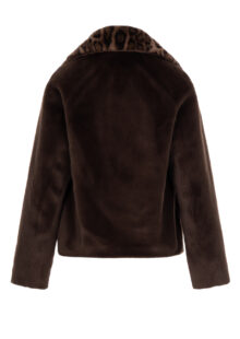 Fake-Fur Jacke "Mimi"- Braun/Leo – Bild 3