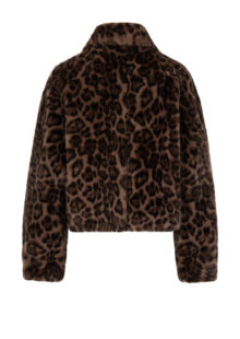 Fake-Fur Jacke "Meow"- Leo/Braun – Bild 2
