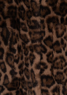 Fake-Fur Jacke "Meow"- Leo/Braun – Bild 3