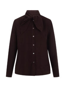 tonno und panna-bluse-cord-dunkelbraun