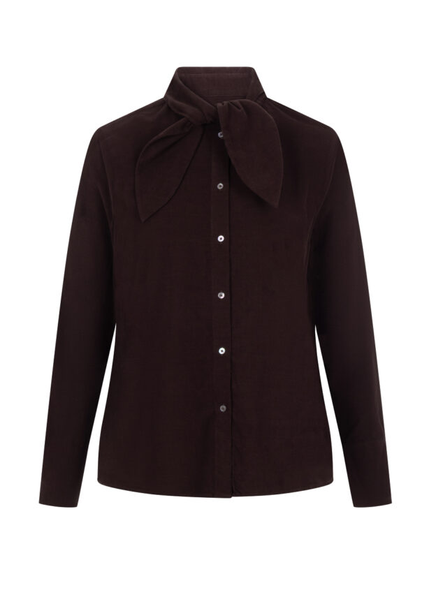 tonno und panna-bluse-cord-dunkelbraun