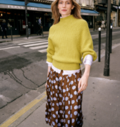 Pullover "Lona crop" aus Kaschmir-Mix - Gelb
