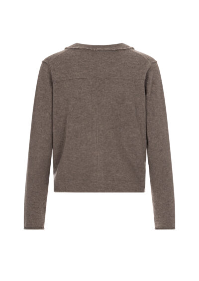 Strickjacke aus Kaschmir - Taupe – Bild 2
