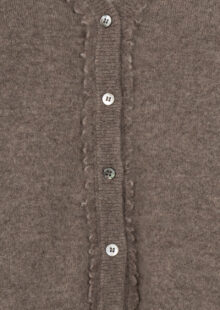 Strickjacke aus Kaschmir - Taupe – Bild 3