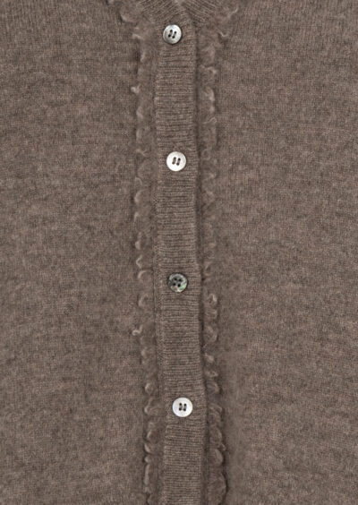 Strickjacke aus Kaschmir - Taupe – Bild 3