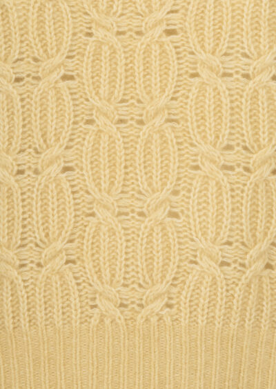 Pullover aus Baumwolle und Kaschmir - Pastellgelb – Bild 3