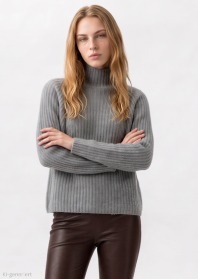 Pullover aus Kaschmir und Seide - Hellblau – Bild 4